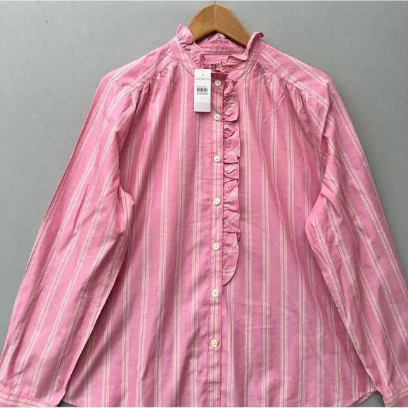 🎉5 for $45 🎉 NWT Ann Taylor Top Blouss Shirt Size L Pink - Picture 3 of 11